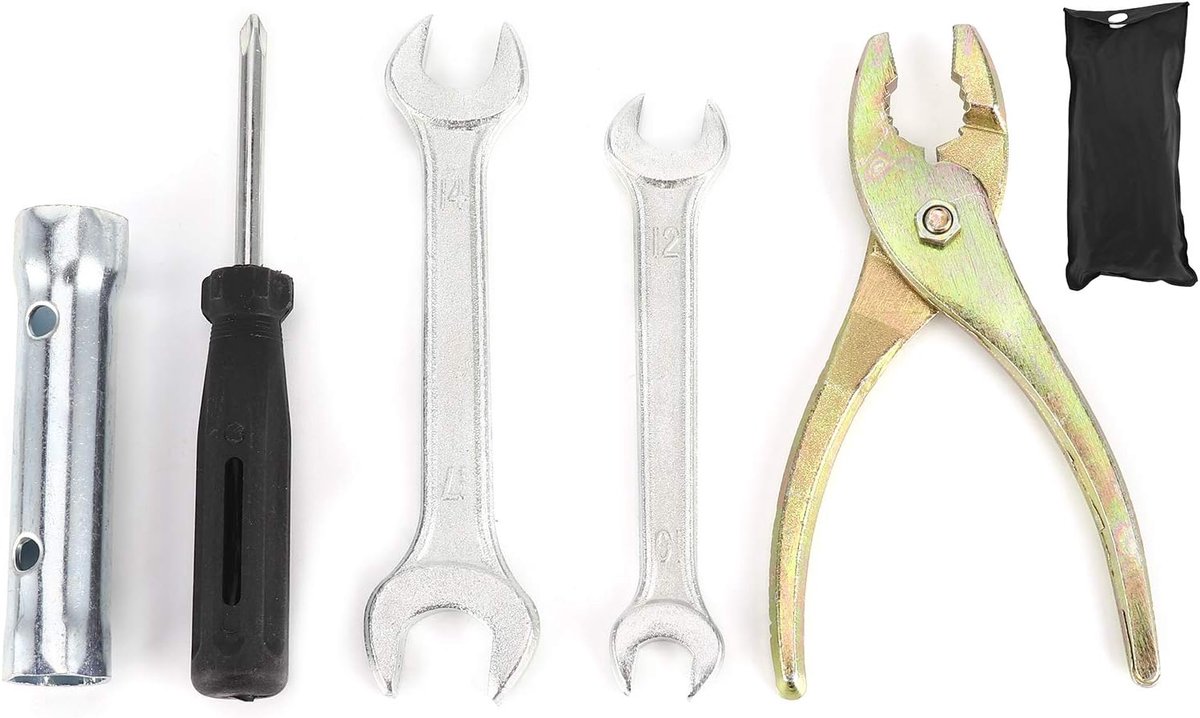 Universeel Bevestigingsgereedschap voor Motorfietsen Reparatie Gereedschapsset Moersleutel+schroevendraaier+tang+bougiedopsleutelset