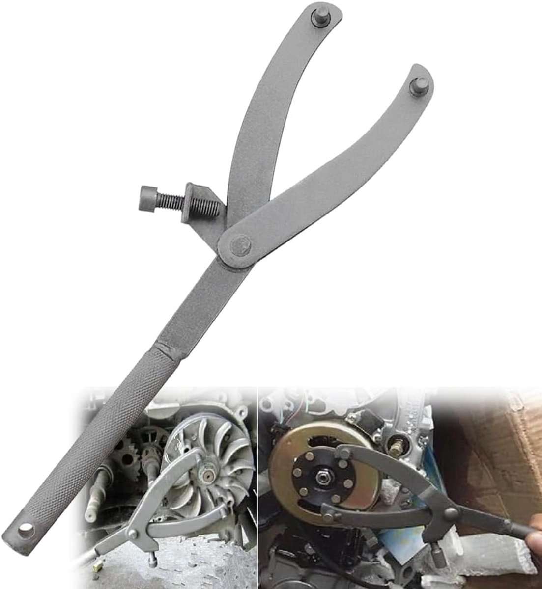 koppeling, bevestigingsgereedschap koppeling vliegwiel, bevestigingsgereedschap universeel, koppeling sleutel gereedschap, voor motorfiets reparatie riemschijf, Y