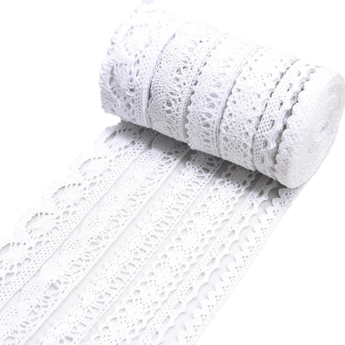 kant lint 27M vintage stijl kant lint voor bruidsversiering kerstpakket scrapbooking cadeaudoos wit 01