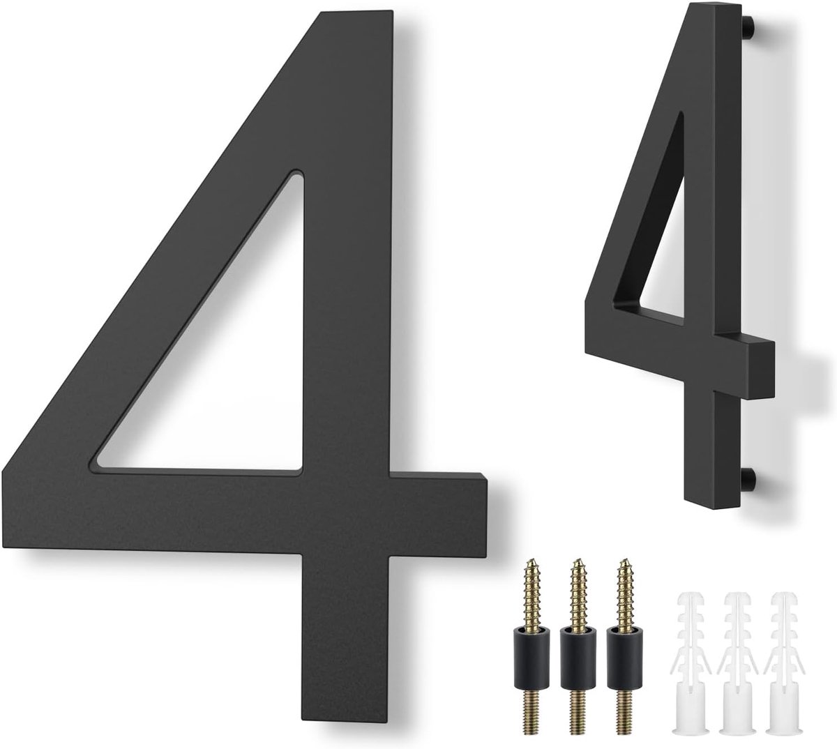 Huisnummers van acryl, 20,3 cm, huisnummer, 3D-effect, deurnummer in