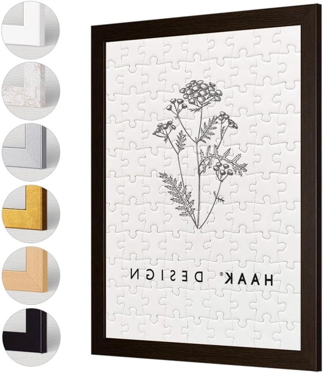 Puzzle Lijst - Fotolijst Wanddecoratie - Puzzel Inlijsten - 30mm Profiel - 46 X 61 cm - Wenge Decor