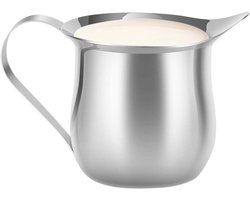 Melkopschuimer Kan - Schuimkan RVS - Cappuccino Maken - Ergonomisch Ontwerp - 240 ml - Zilver