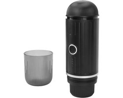 Draagbare Koffiezetter - Reis Koffiezetapparaat - Koffie Maken Onderweg - 19 Bar Druk - 80ml Watertank - Zwart