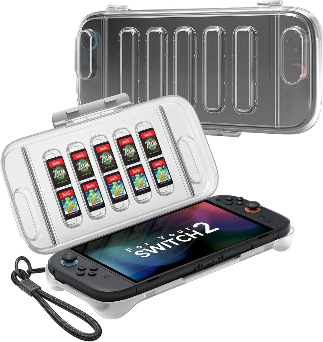 Beschermende harde hoes voor Nintendo Switch 2 (2025), slank en lichtgewicht, met gamecardsleuf en stofdichte bescherming, ideaal voor reizen