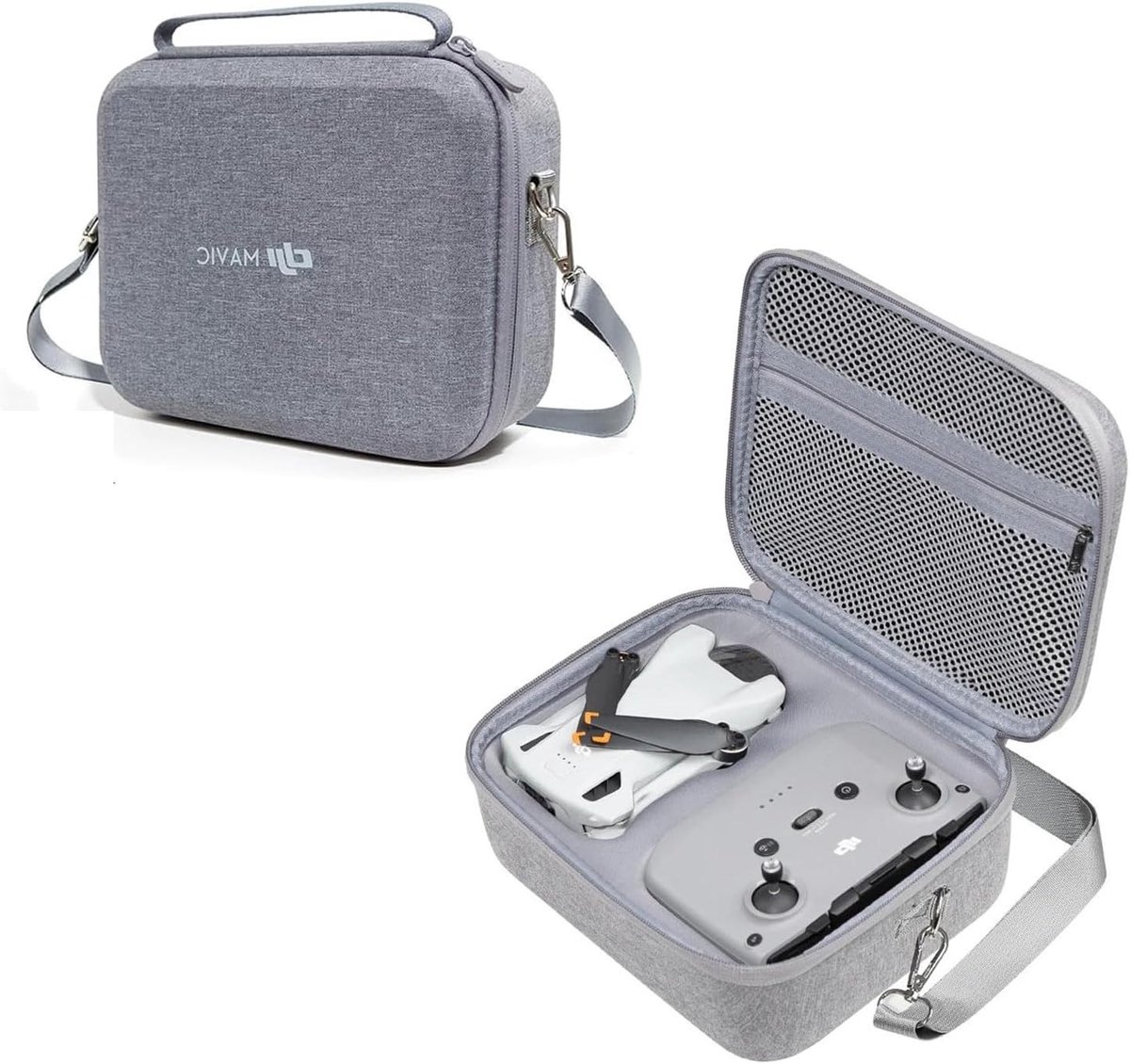 Mini Tas voor DJI Mini 4 Pro - Draagbare Handtas voor Drone, Afstandsbediening en Accessoires - Grijs