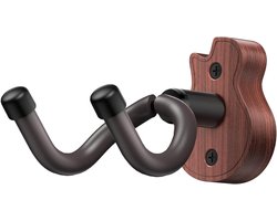 Muurbeugel voor Gitaar met U-haak en ABS Basis, Ruimtebesparend en Verstelbaar voor Gitaar, Ukulele, Bas en Diverse Snaarinstrumenten