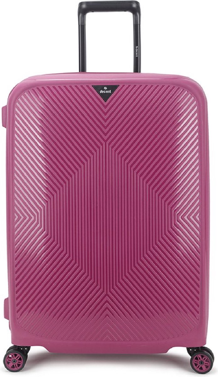Decent Axiss-Fix Spinner TSA Reiskoffer vaste sluiting 80 liter - Middelmaat koffer 68x47,5x29 – Reiskoffer met wielen - Lichtgewicht koffer – Reiskoffer midden - Veilig TSA Cijferslot – Lavendel/Paars