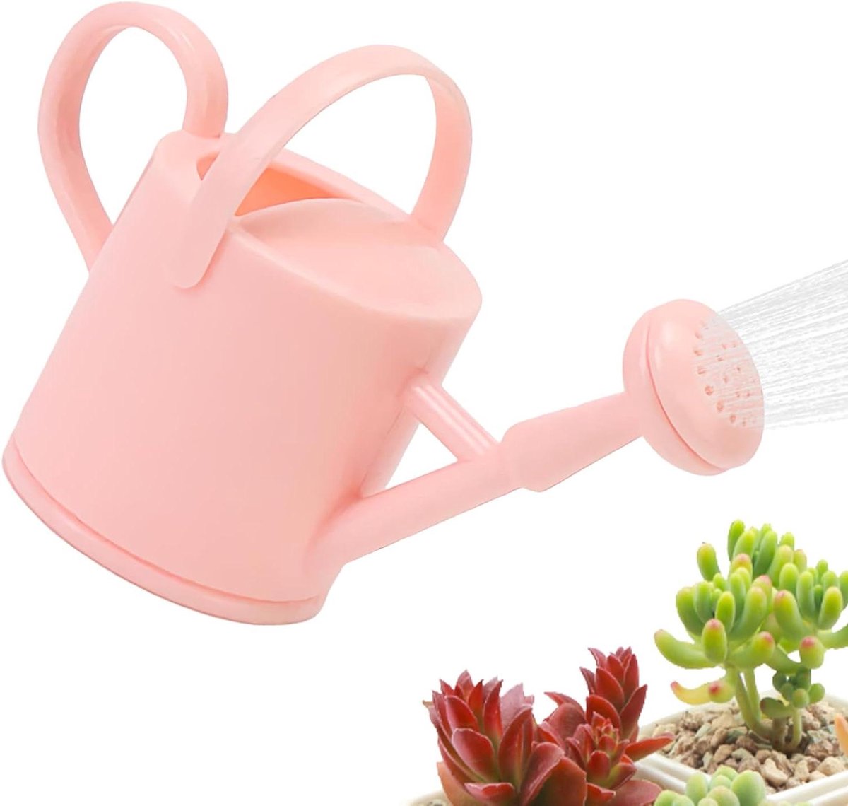 Kinder Gieter - Waterkoker Planten - Tuinieren Leren - Flexibele Uitloop - 8 x 3.5 x 4.8 cm - Roze