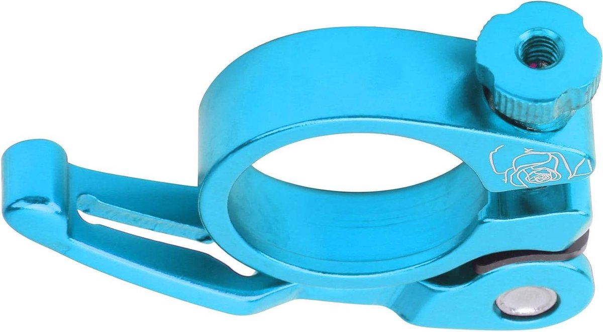 Fietsklem Snelsluiting - Zadelpenklem - Fiets Zadel Verstellen - Lichtgewicht Aluminium - 318 Mm - Blauw