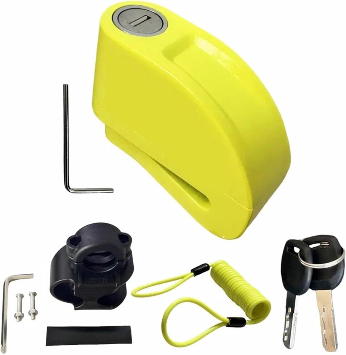 Schijfslot Motorfiets - Fiets Beveiliging - Diefstal Voorkomen - Waterdicht Aluminium - 10x10x10 mm - Groen