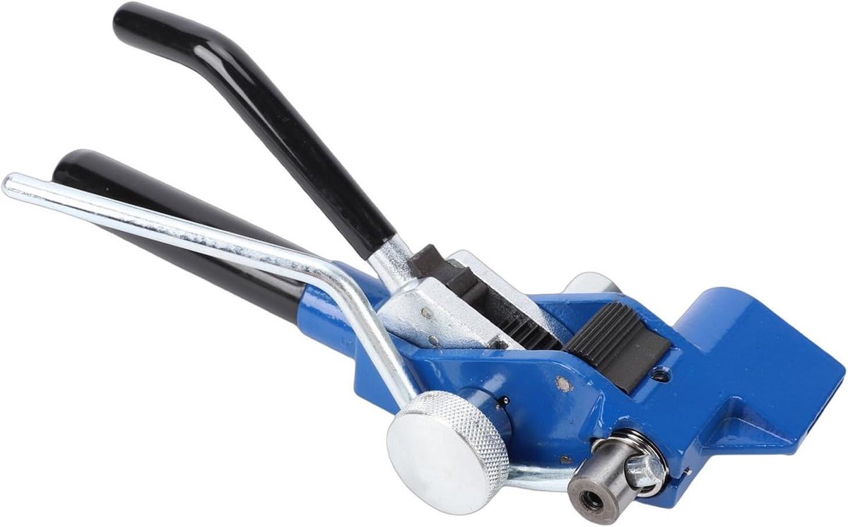 Kabelbindertang - Spanband tang - Industrieel bevestigen - Roestvrij staal - Ergonomisch handvat - Blauw