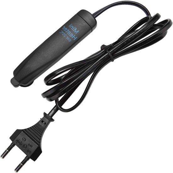 Aquarium Verwarming - Mini Heater - Water Opwarmen - Anti-Droog Bescherming - 8W - Zwart