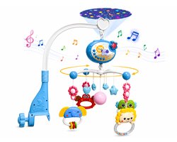 IBI-IRN Muzikale Baby Mobiel met Projector, Muziek & 360° Rotatie en Timer