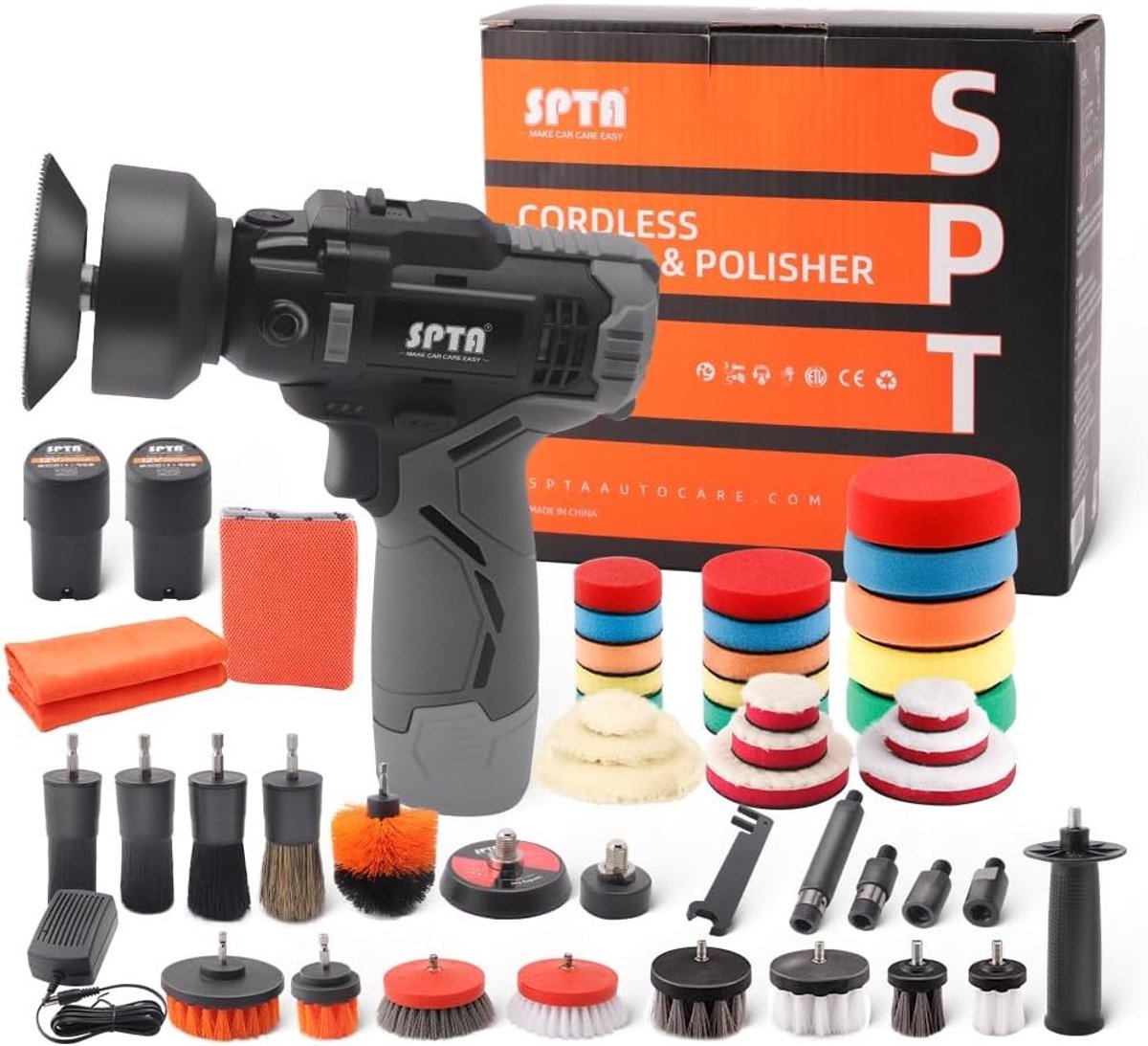 Draadloze Polijstmachine Set - Mini Polijstmachine - Professionele Autopolijstmachine met Accessoires - Lichtgewicht en Draagbaar - Voor Auto Polijsten en Onderhoud