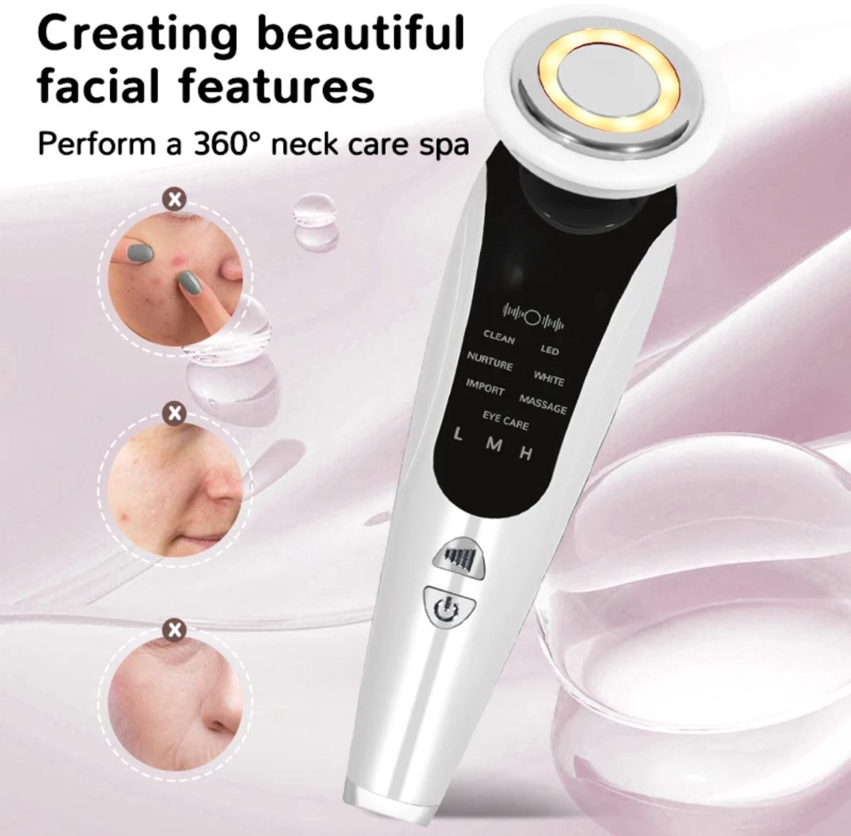 EMS DERMAWAND: Huidverjongingsapparaat – SKINCARE 5 IN 1 - Facelift Apparaat