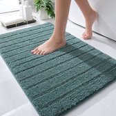 Casilin Badmat Antislip 60x100cm California - Waterabsorberende Badkamermat - Wasbaar en Sneldrogend - Voor Douche en Bad - 100% Katoen - Rechthoek - Eucalyptus, Groen