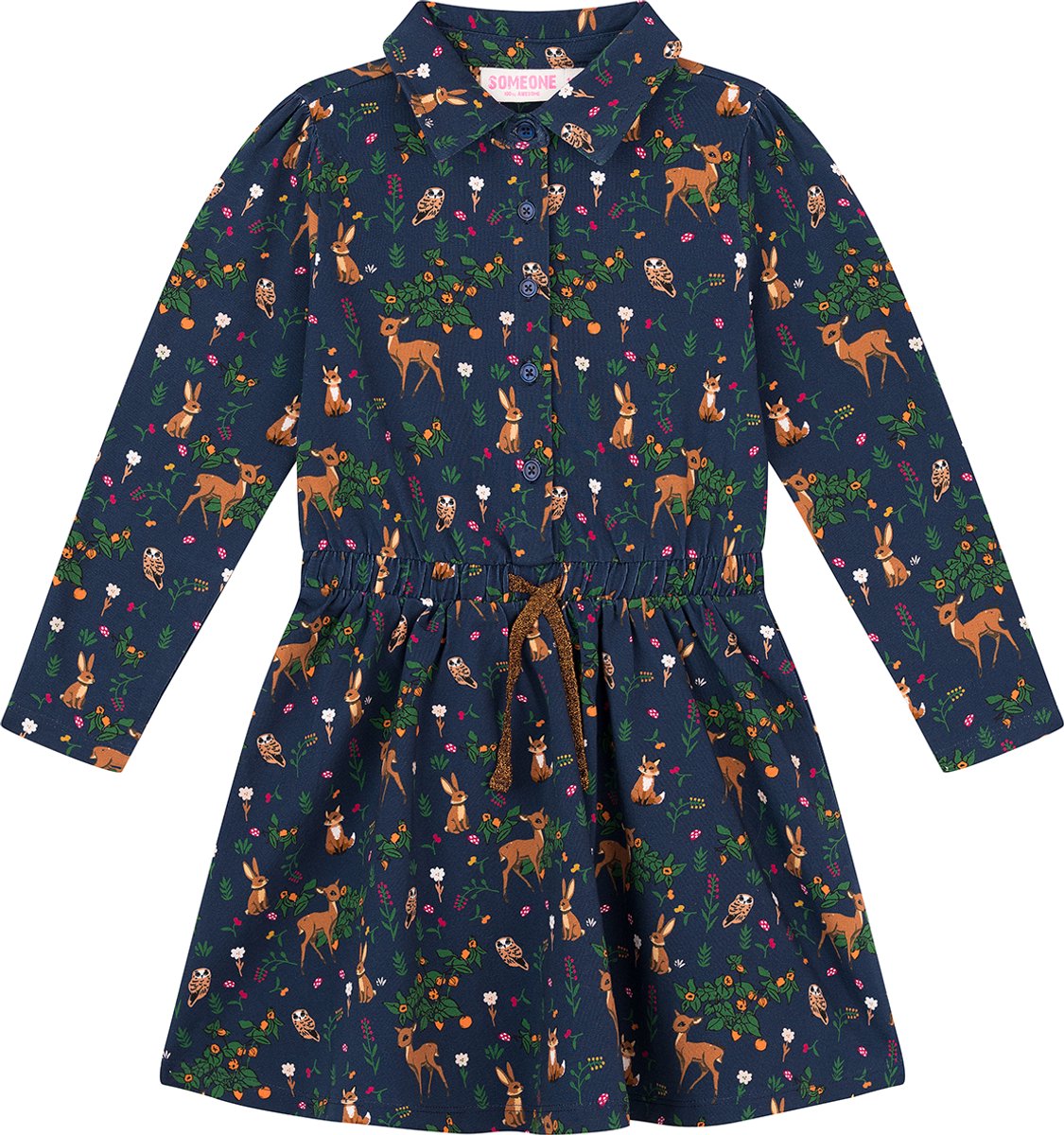 Someone FENNA-SG-52-A Meisjes Jurk - NAVY