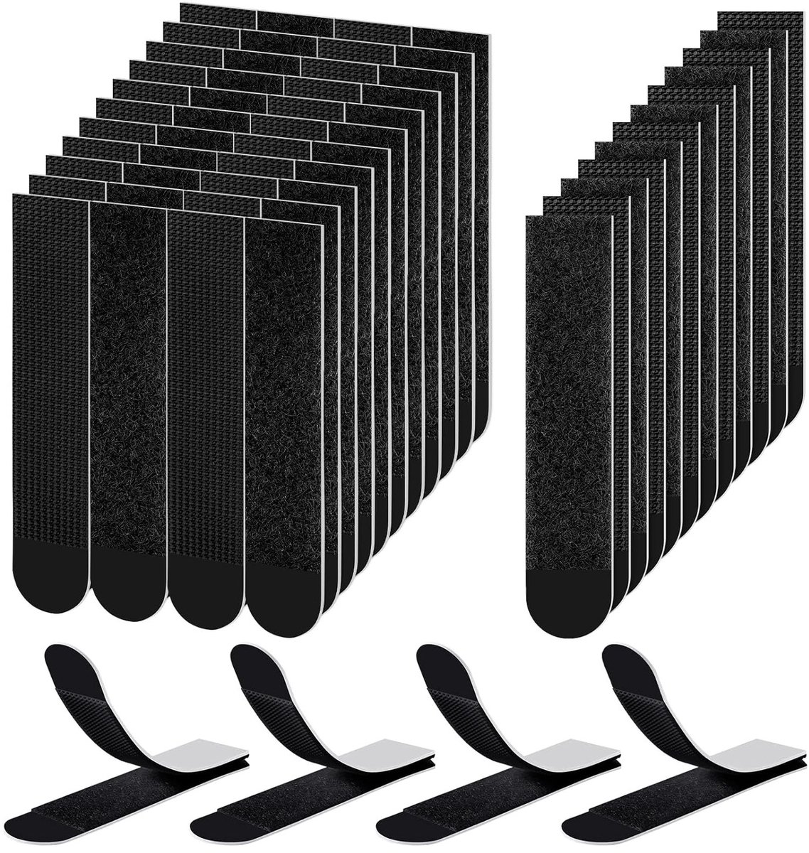 Montagestrips voor foto’s 64 stuks - 93x19 mm zwart - residuvrij - eenvoudig te verwijderen zonder schade - ShopVlot