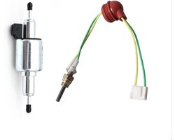 Diesel Standkachel Pomp - Brandstofpomp Set - Verwarming Auto - 12V Puls Oliepomp - 2KW Tot 5KW - Zilver