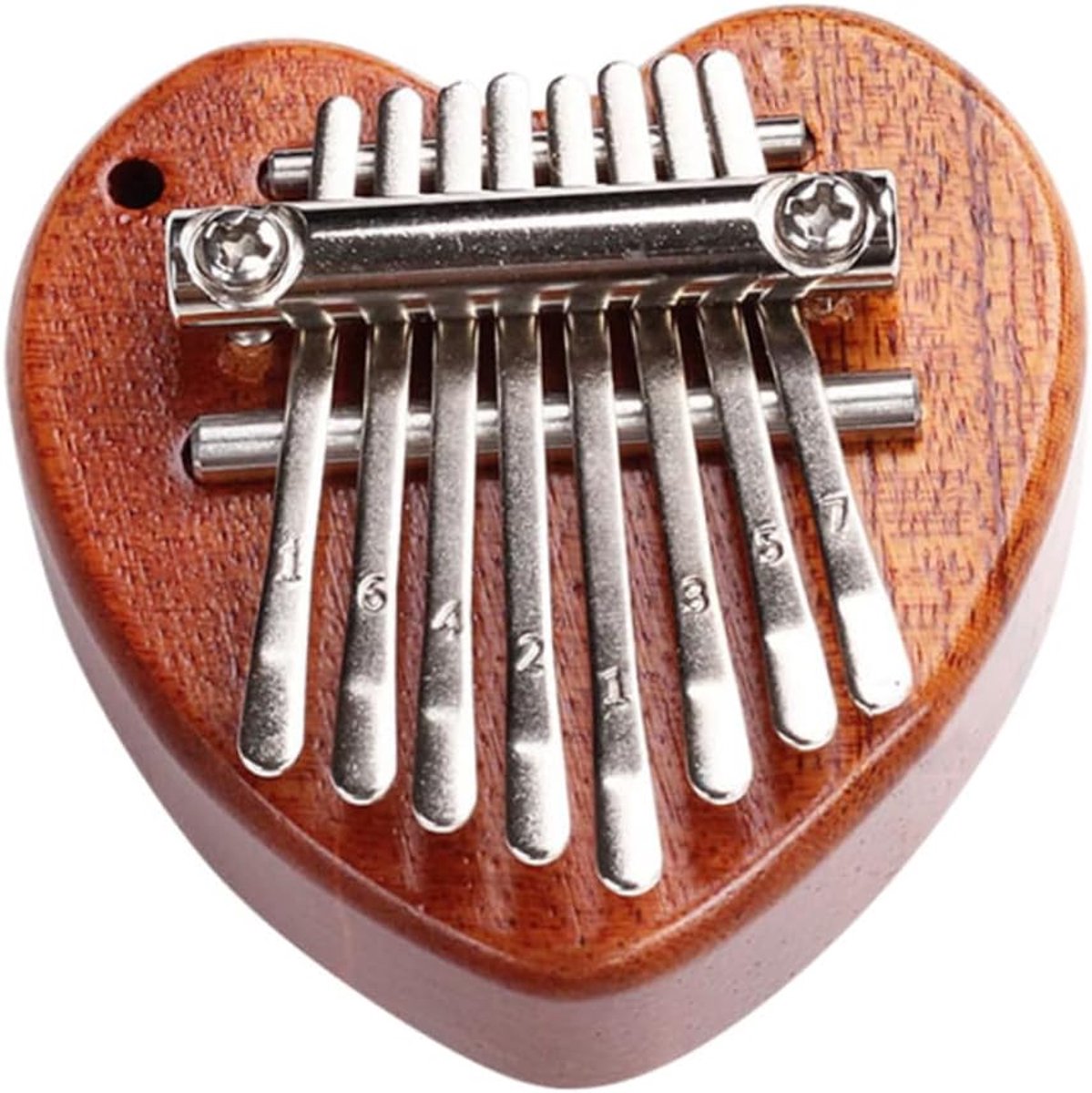 Duimpiano - Vingerpiano Muziekinstrument - Muziek Leren - Mini Formaat - 6.5x6.5CM - Bruin