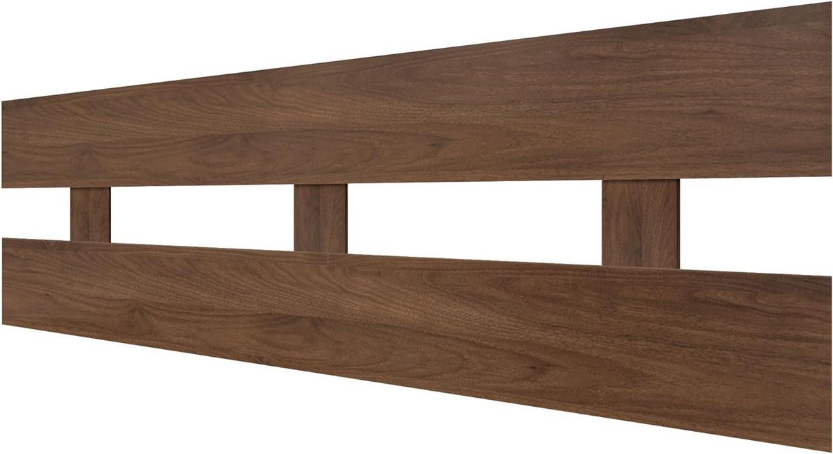 Hoofdbord Gerecycled Hout - Bedhek Stijl - Slaapkamer Decoratie - Eenvoudige Installatie - 150cm Breed - Walnoot