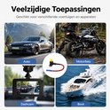 Collage toont toepassingen van zekeringaftakkers in auto, motorfiets, dashcam en boot.