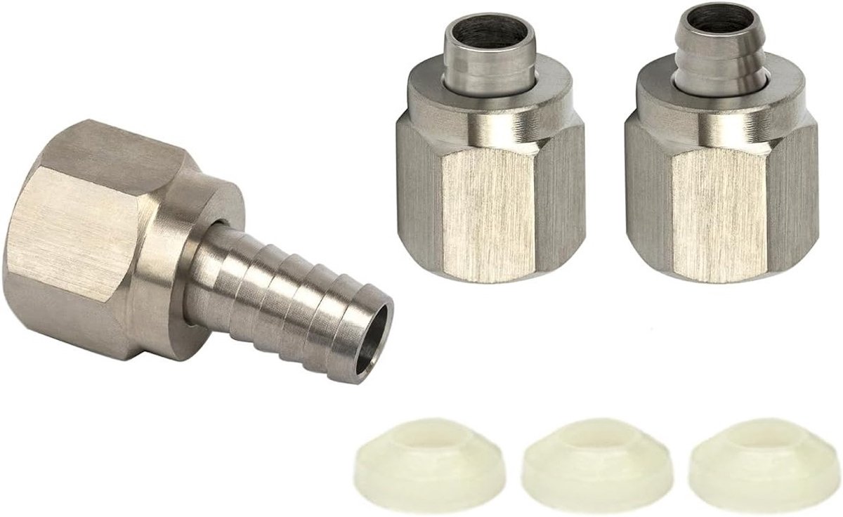 Set van 3 Ontkoppelstukken 3/8" voor Gas en Vloeistofuitgang voor Corny Fusten en Accessoires