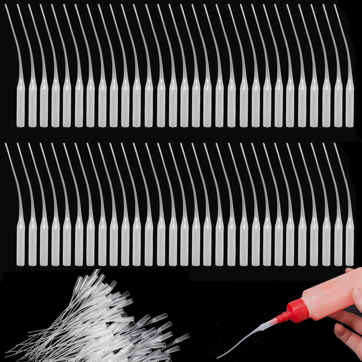 250 Stuks Lijm Micro Dots, Superlijm Spuit, Lijm Applicator Punten voor Precisie Toepassing en Creatieve Projecten