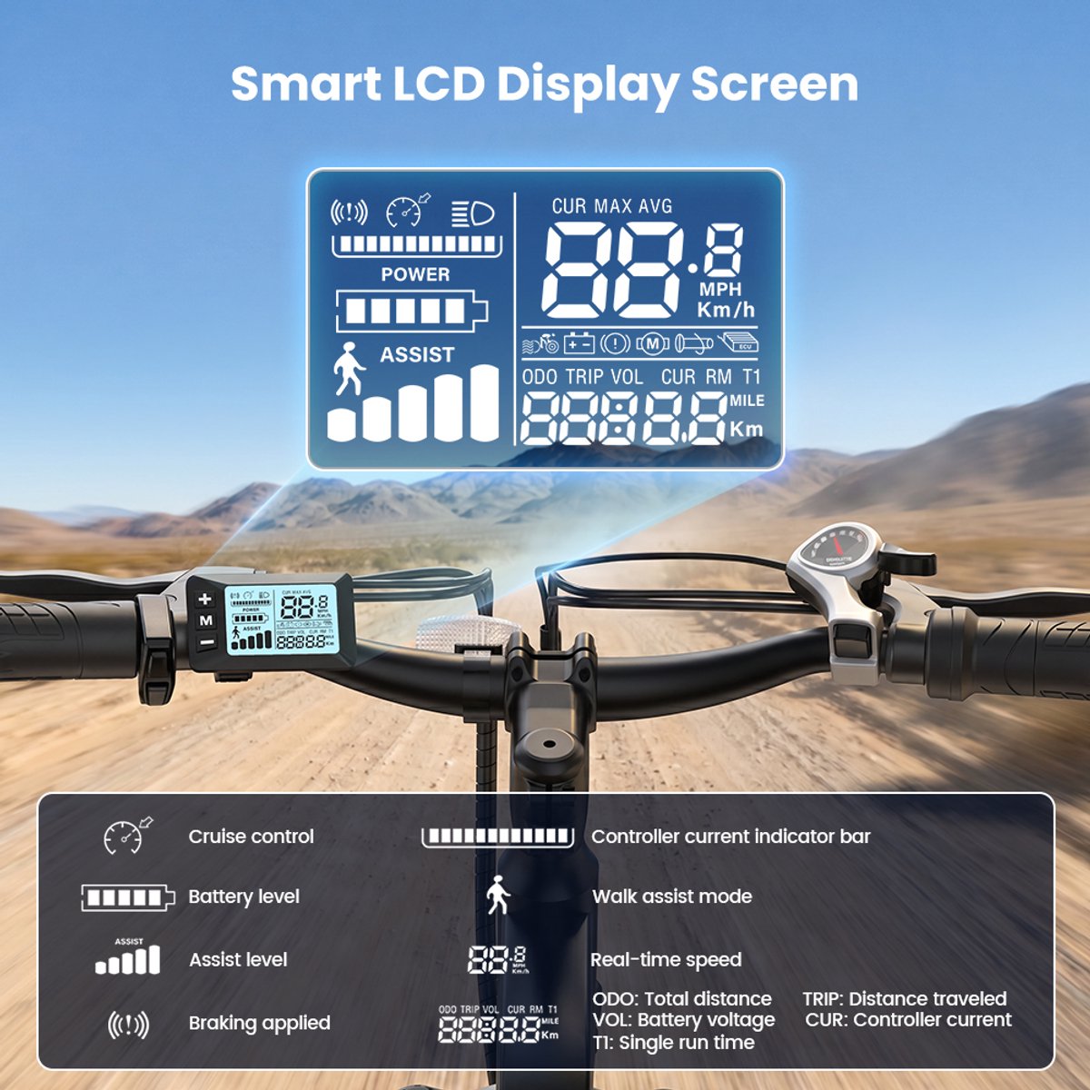 iScooter EB3S E-bike - 26 inch, 350W motor, 70 km actieradius thumbnail 5