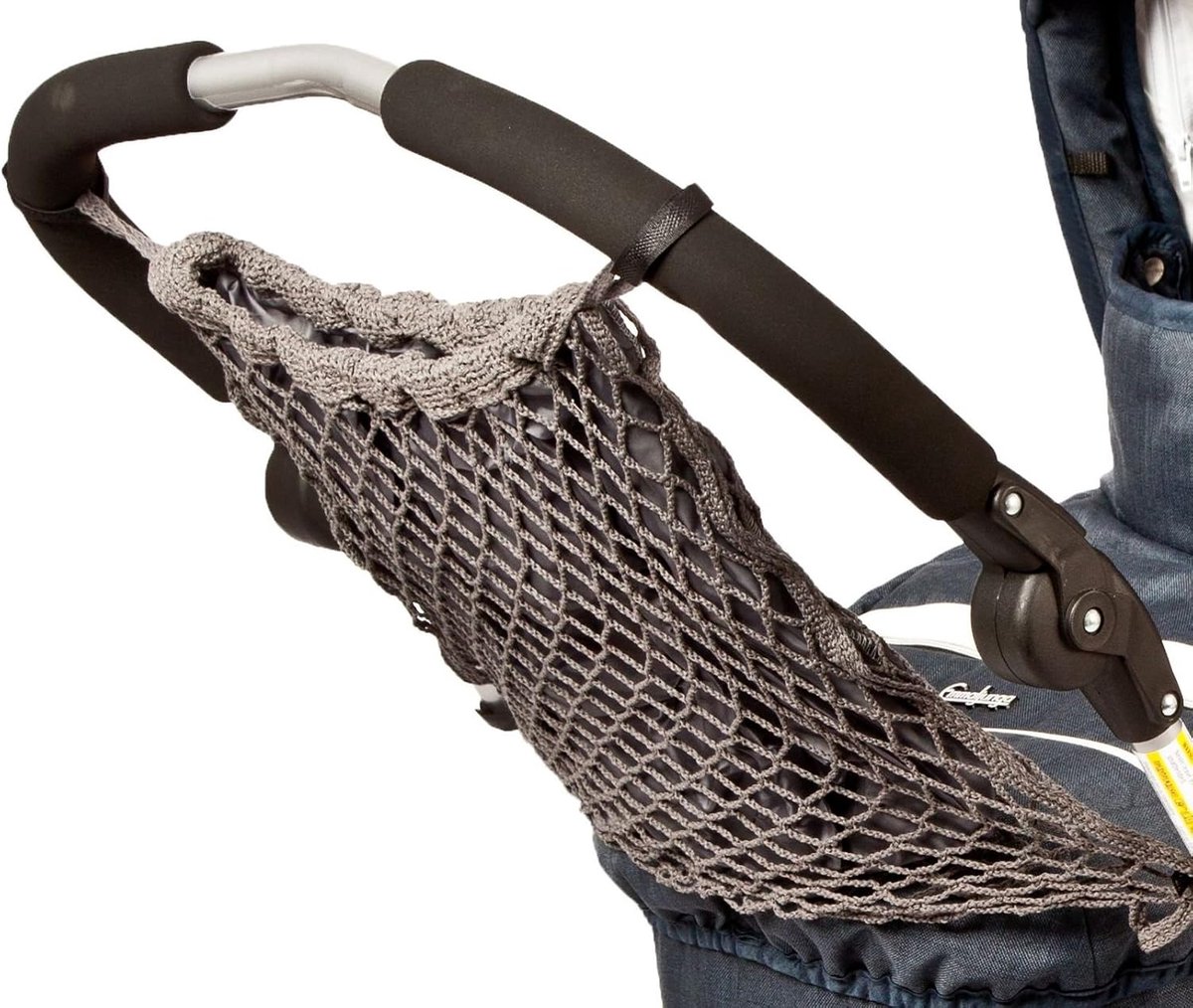SnelShoppen - Universeel Net met Binnenvoering voor Alle Kinderwagens, Buggy's, Joggers en Sportwagens, Grijs, Ideaal voor Babyspullen, Winkelen en Me