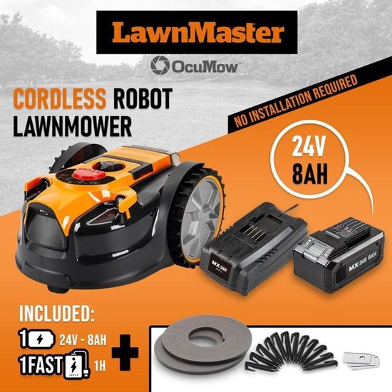 LAWNMASTER - VBRM16MAX - Robot tondeuse - 16 cm - 24V 8Ah — afbeelding 2