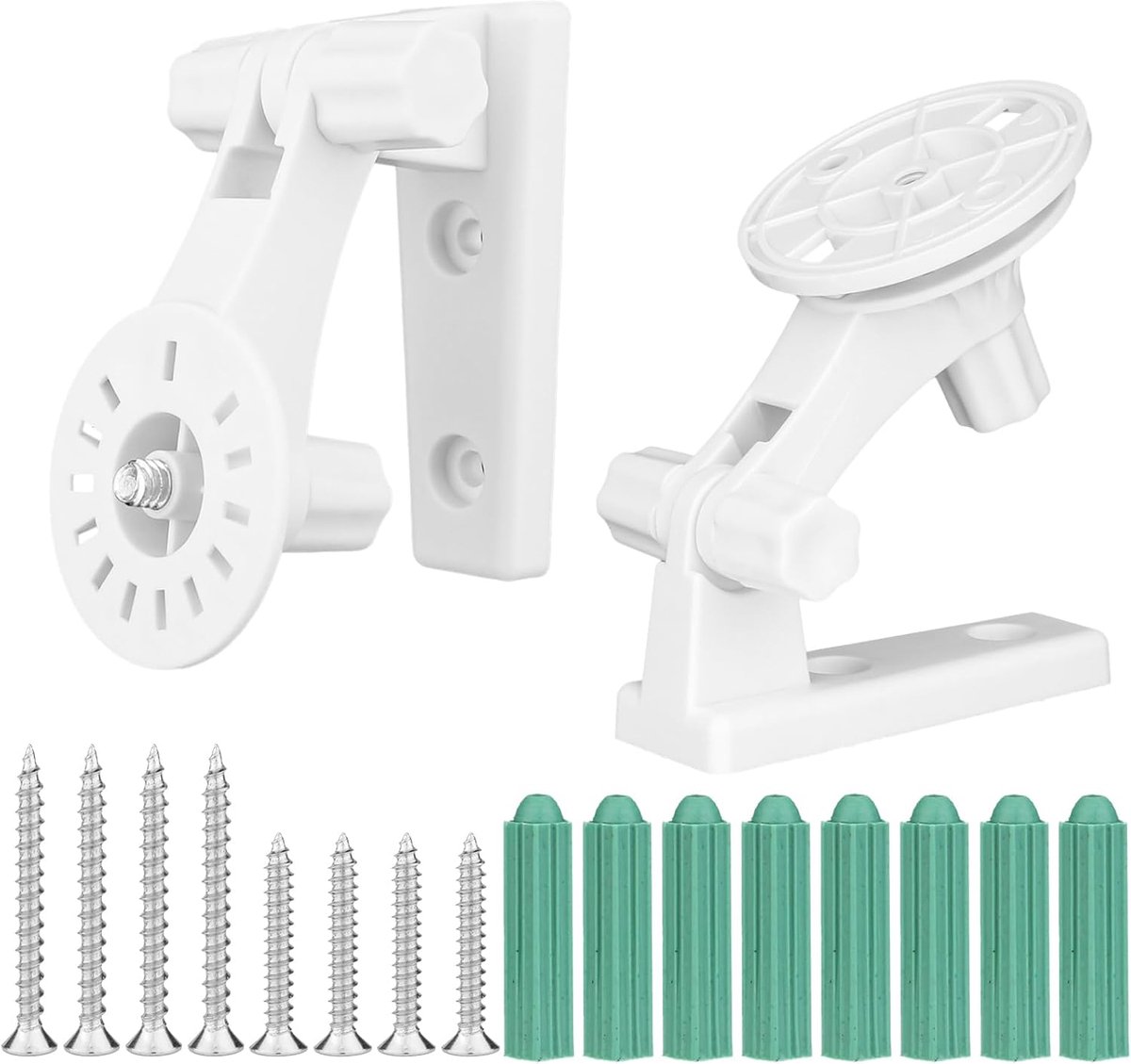 SnelShoppen - 2 Stuks Wandsteun voor Camera - Verstelbare Beugel voor Tapo C210/C200/C225/C220/Tc70, Kasa Ec70/Kc410s - 180 Graden Rotatie - Duurzaam