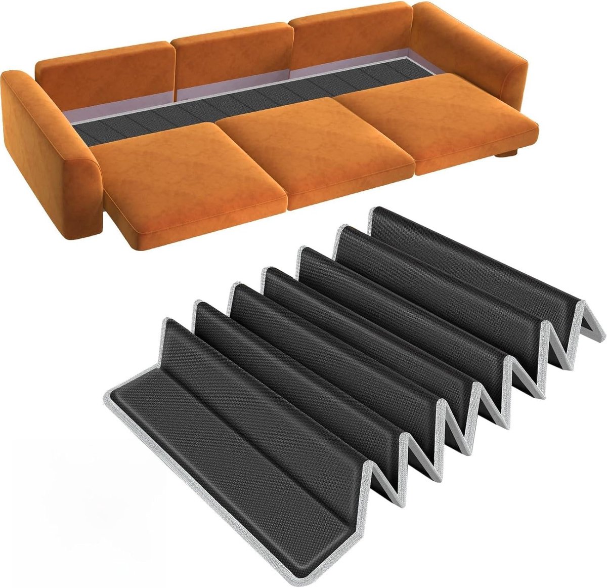 SnelShoppen - Comfortabele Stoelondersteuningskussen voor Hangstoelen, 167 x 43 cm, Vouwbare Slaapbank Kussen, Stevige Houten Ondersteuning, Oxford St