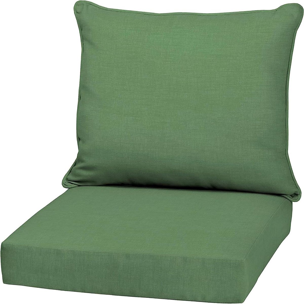 Dikke Zitkussens - Buitenmeubels Kussens - Comfortabel Zitten - Waterafstotend Materiaal - 60x60 cm - Groen