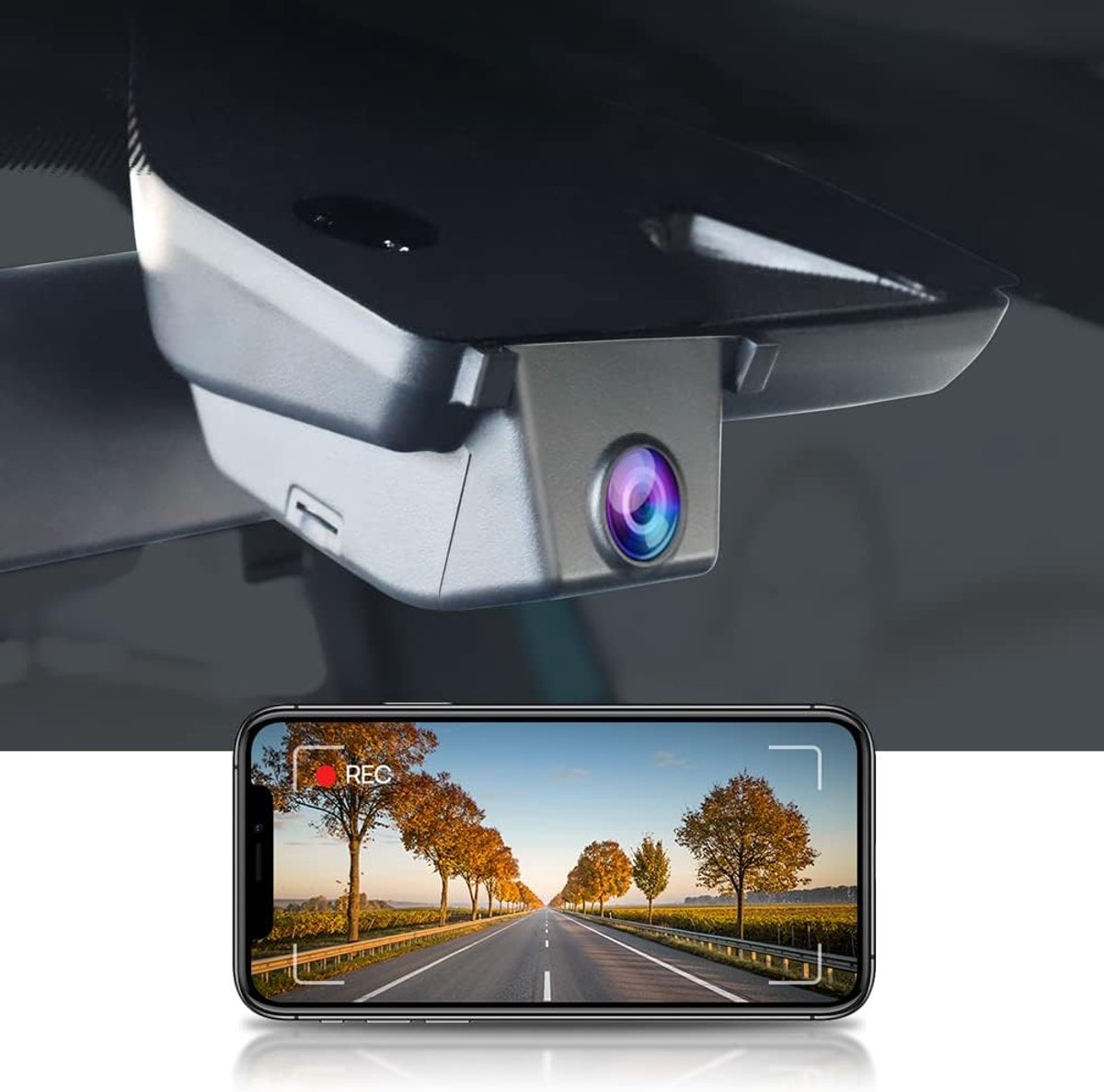 SnelShoppen - Dash Cam 4K Volkswagen ID.3 2022/2021/2020 - OEM Stijl Auto Recorder met Nachtzicht, G-Sensor, WiFi en 64GB Kaart