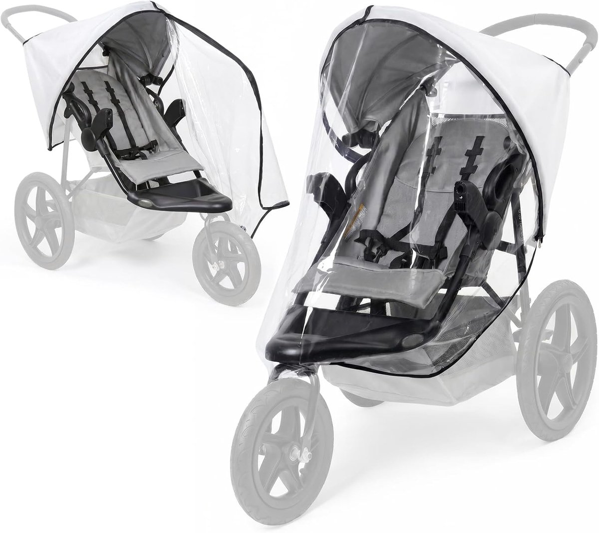 SnelShoppen - Regenhoes Jogger Kinderwagen - Universele Waterdichte Bescherming - Driewieler Kinderwagen met Grote Opening en Ritssluiting - Ademend e