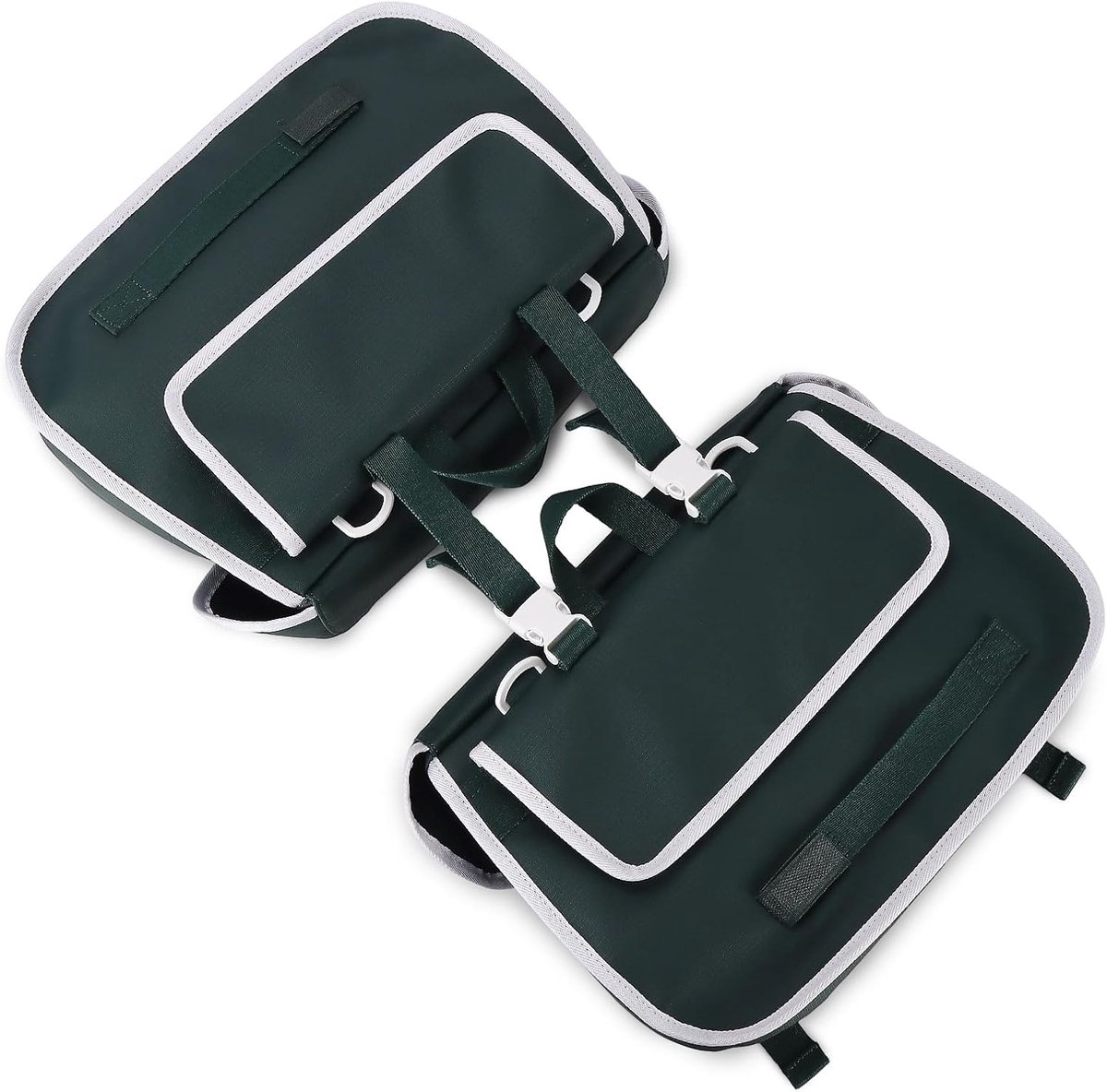 SnelShoppen - Nylon Dubbele Fietstassen Achter Rack Tas 24L - Ruime Opbergtassen voor Fiets - Ideaal voor Woon-werkverkeer, Reizen en Winkelen - 37x25