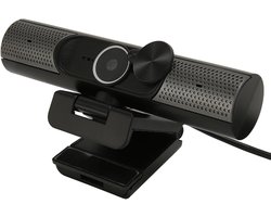 SnelShoppen - 2K Webcam met Microfoon, Autofocus en HiFi Speaker, USB Plug and Play PC Camera voor Desktop en Laptop Video Chat, Ideaal voor Thuiswerk