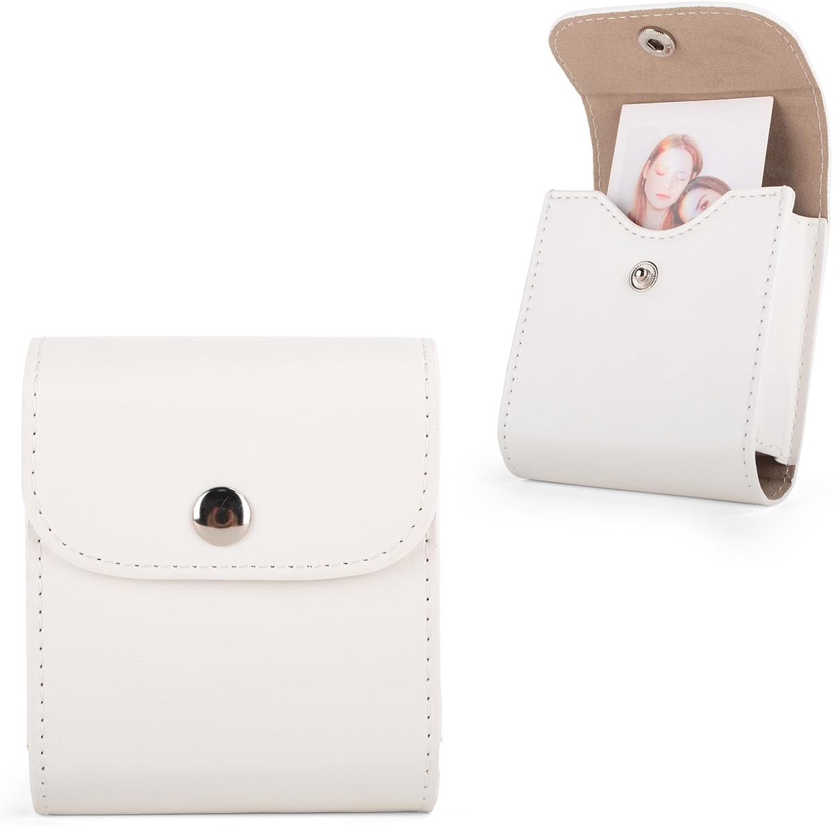 SnelShoppen - Fotohoes voor Instax Square SQ/Mini Film, Opbergtas voor Instant Camera Film, Wit, Bescherming voor Fuji Instax SQ1 SQ6 SQ10 SQ20 SQ40/M