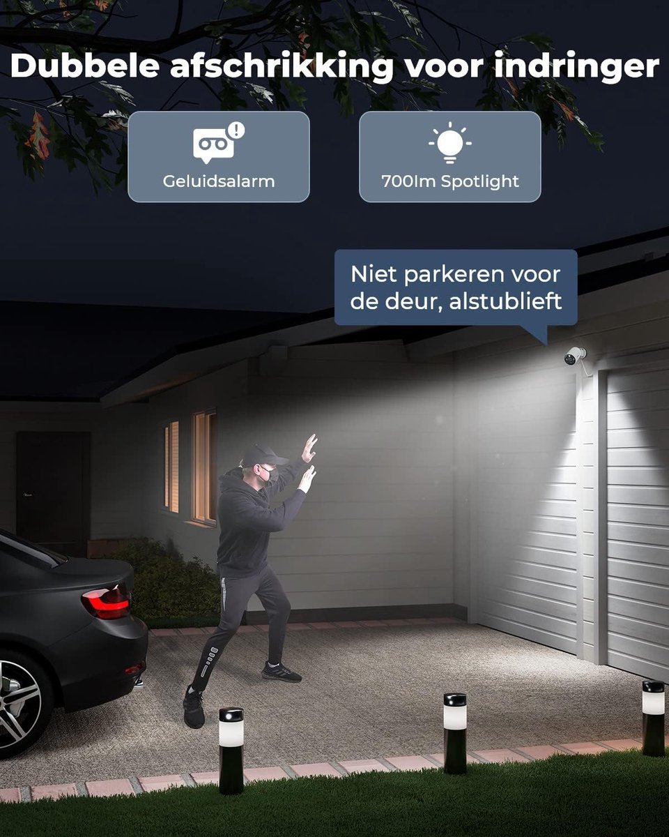 Thijox - 12MP PoE Beveiligingscamera Buiten met Spotlicht, Nachtzicht, 2-Weg Audio, Bewegingsalarm, MicroSD, RLC-1212A - CCTV IP-camera voor Huizen en