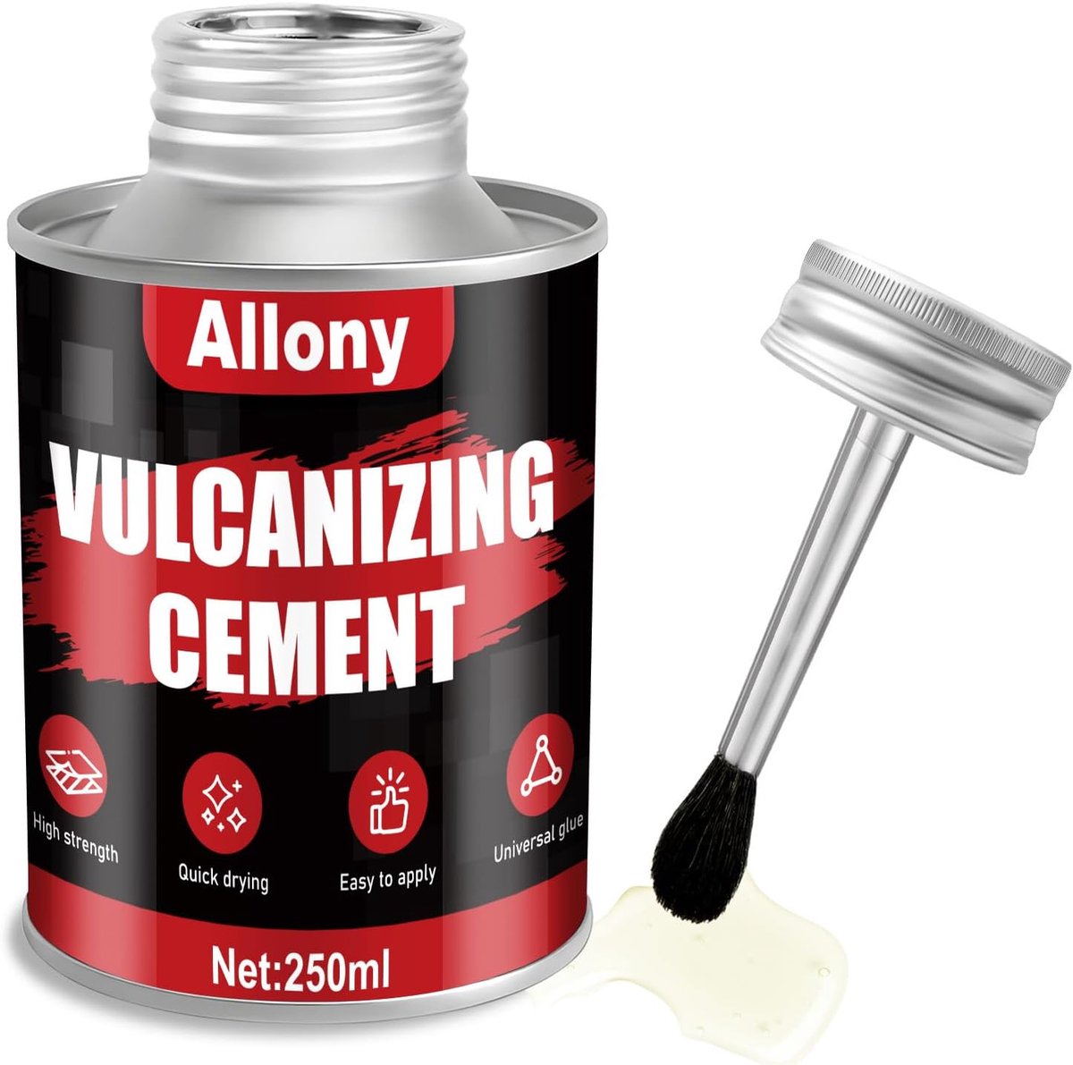 SnelShoppen - Vulkaniseervloeistof 250ML Bandenreparatiemiddel Fiets & Auto, Extra Sterke Waterdichte Rubberlijm voor Bandenreparatie, Buispleisters e