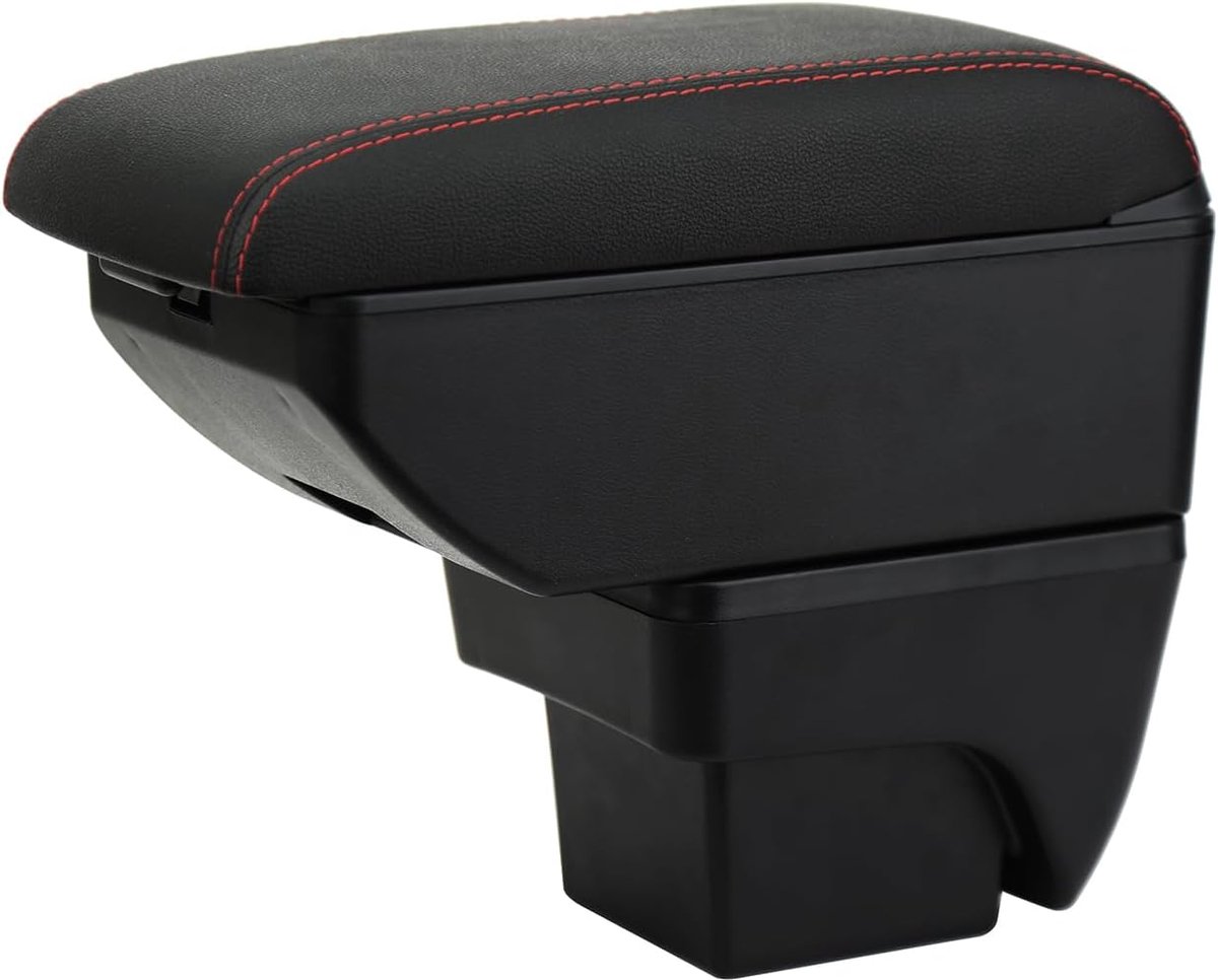 SnelShoppen - Compatibele Armleuningen voor SEAT Arona en Honda City - Auto Centre Console Armsteun Box - Inclusief Installatiebasis en Schroeven - Au