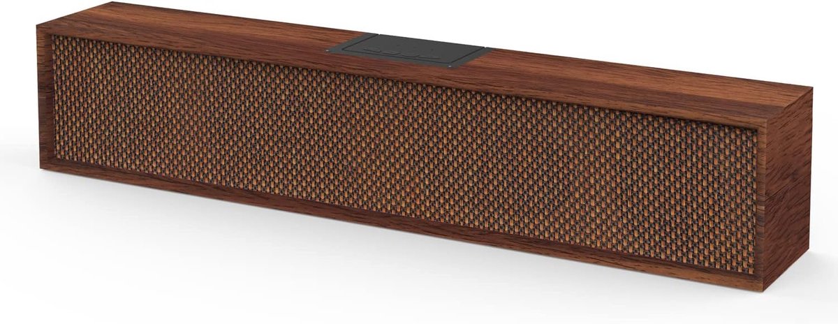 SnelShoppen - Bluetooth-luidsprekers Draadloos Houten Stereo 10W met USB/TF/AUX voor Gaming Laptop Smartphone - Perfect voor Feest, Camping en Thuisge