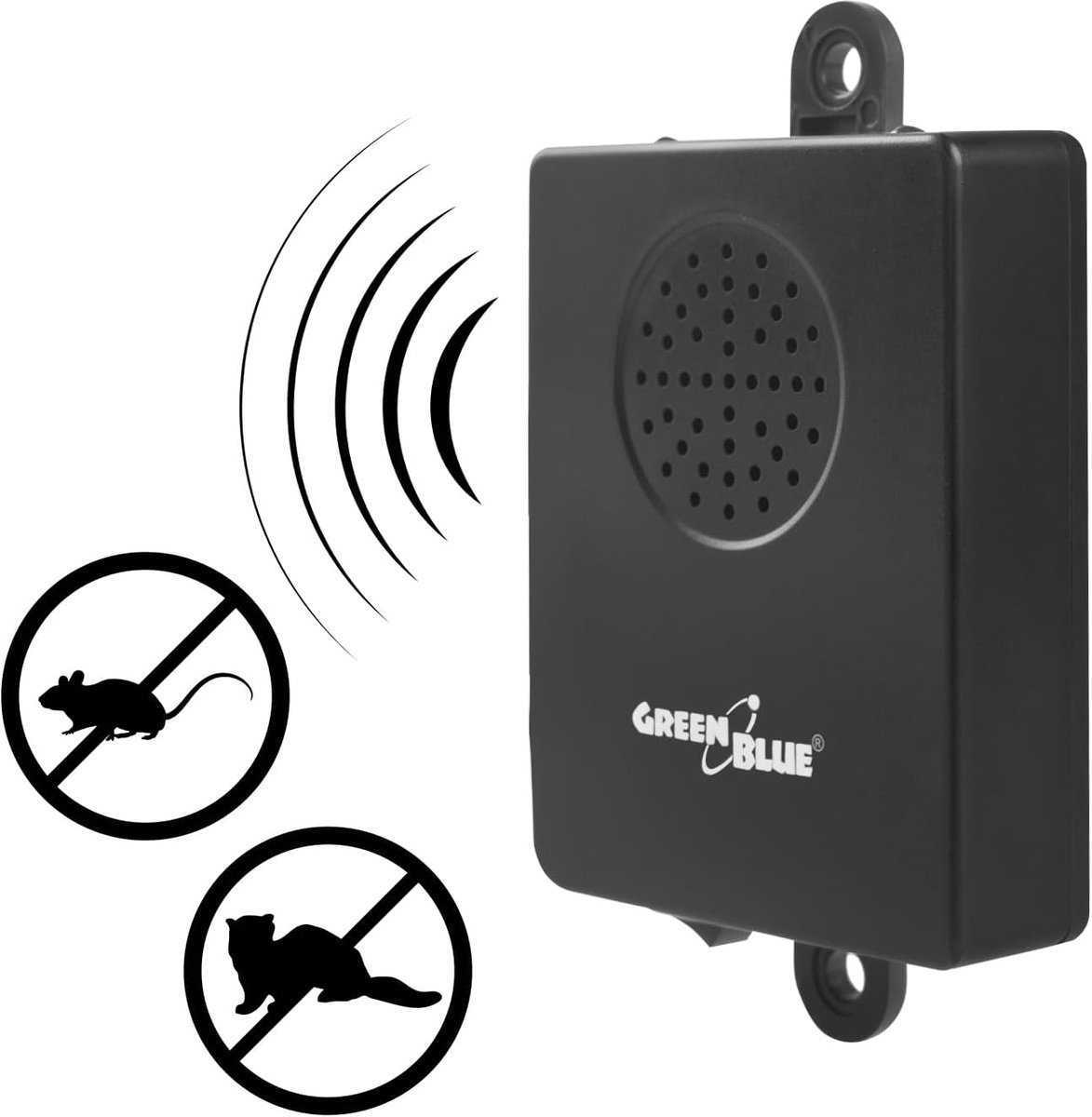 SnelShoppen - Ultrasoon Knaagdier- en Marterverjager voor Auto - 12V Autoaccu - Ultrasone Frequentie 22-45 kHz - Werkoppervlak 45 m2 - Effectieve Dier