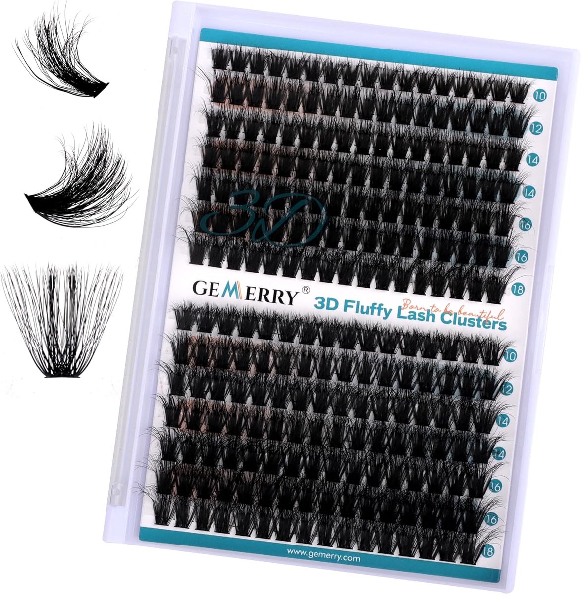 SnelShoppen - 3D-effect kunstwimpers, wimperverlenging, Russisch volume, doe-het-zelf, 80D + 100D, 0,07 mm, D-krul, 10-18 mm mix, zijde, kant-en-klaar