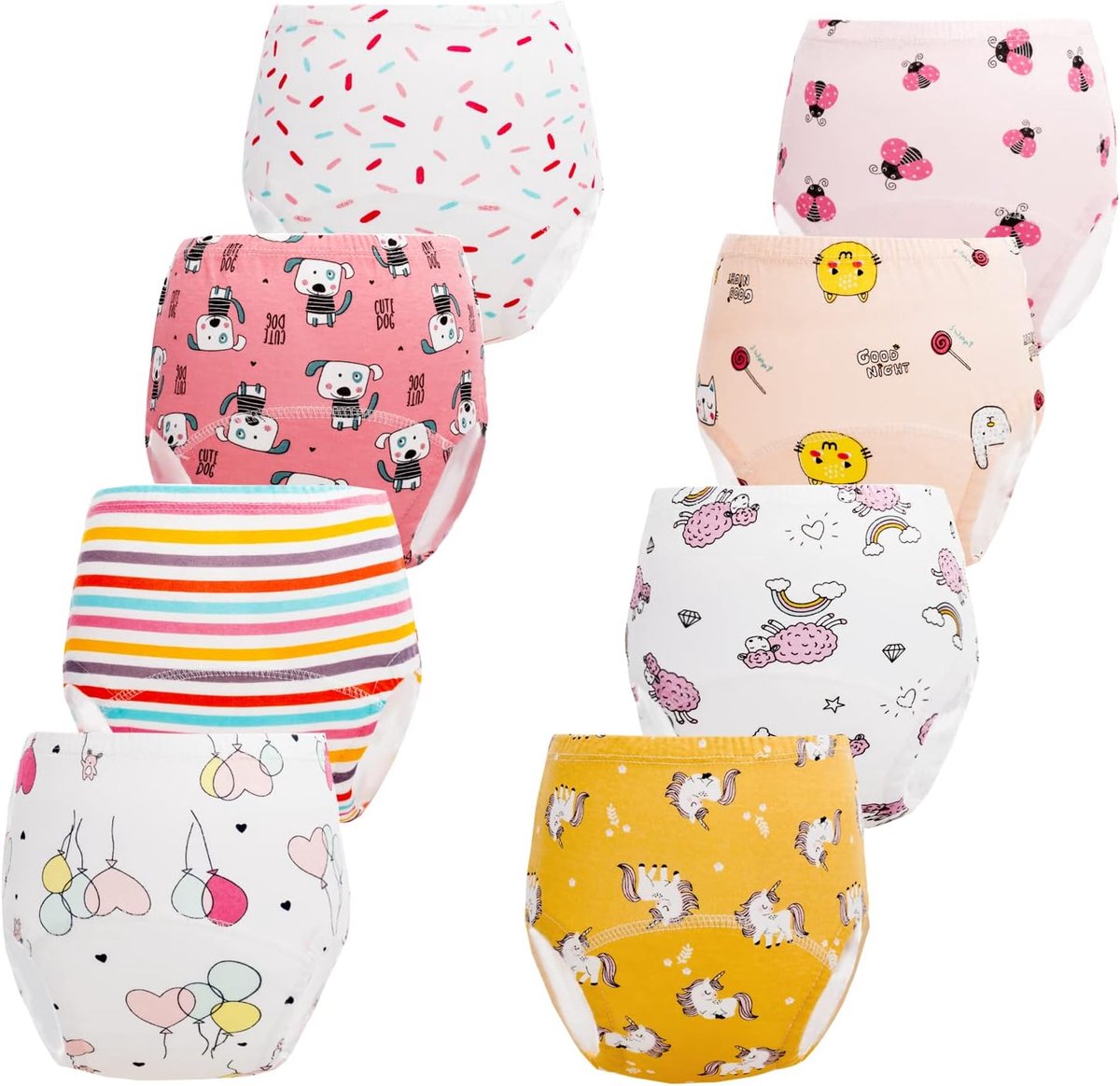 SnelShoppen - Baby Trainingsbroeken Luierbroekje Oefenbroekjes Zindelijkheid 95% Katoen Comfortabel Zacht Absorberend voor Kinderen - Ideaal voor Zind