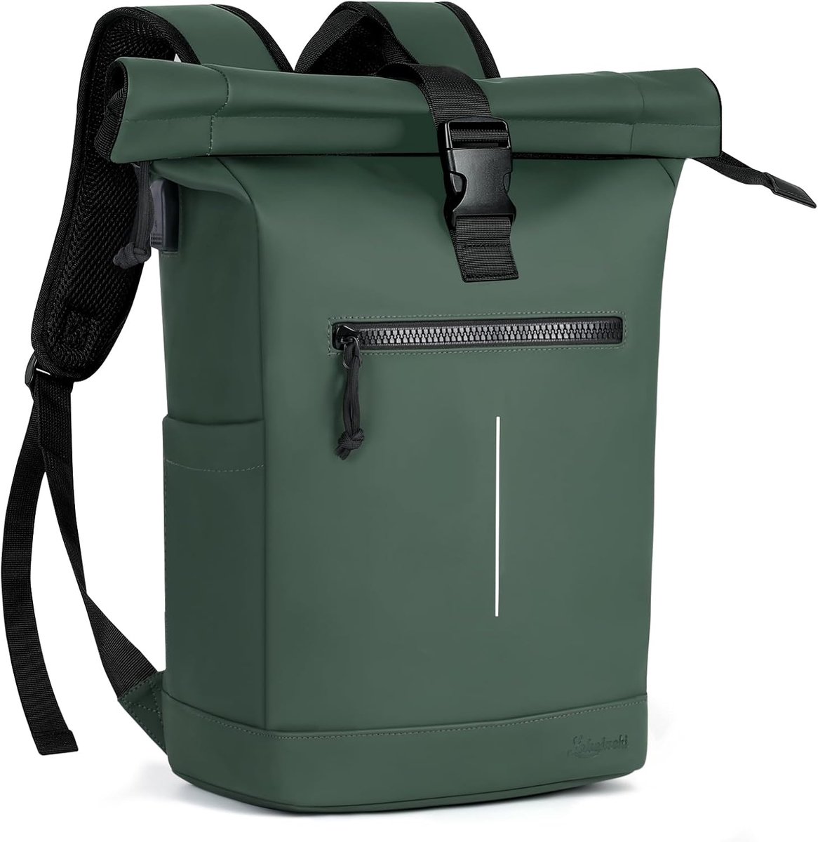 SnelShoppen - Waterdichte Roll-Top Laptop Rugzak voor Dames en Heren, Lichtgewicht en Ruimtebesparend, 17 Inch Laptop Compartiment, Geschikt voor Hike