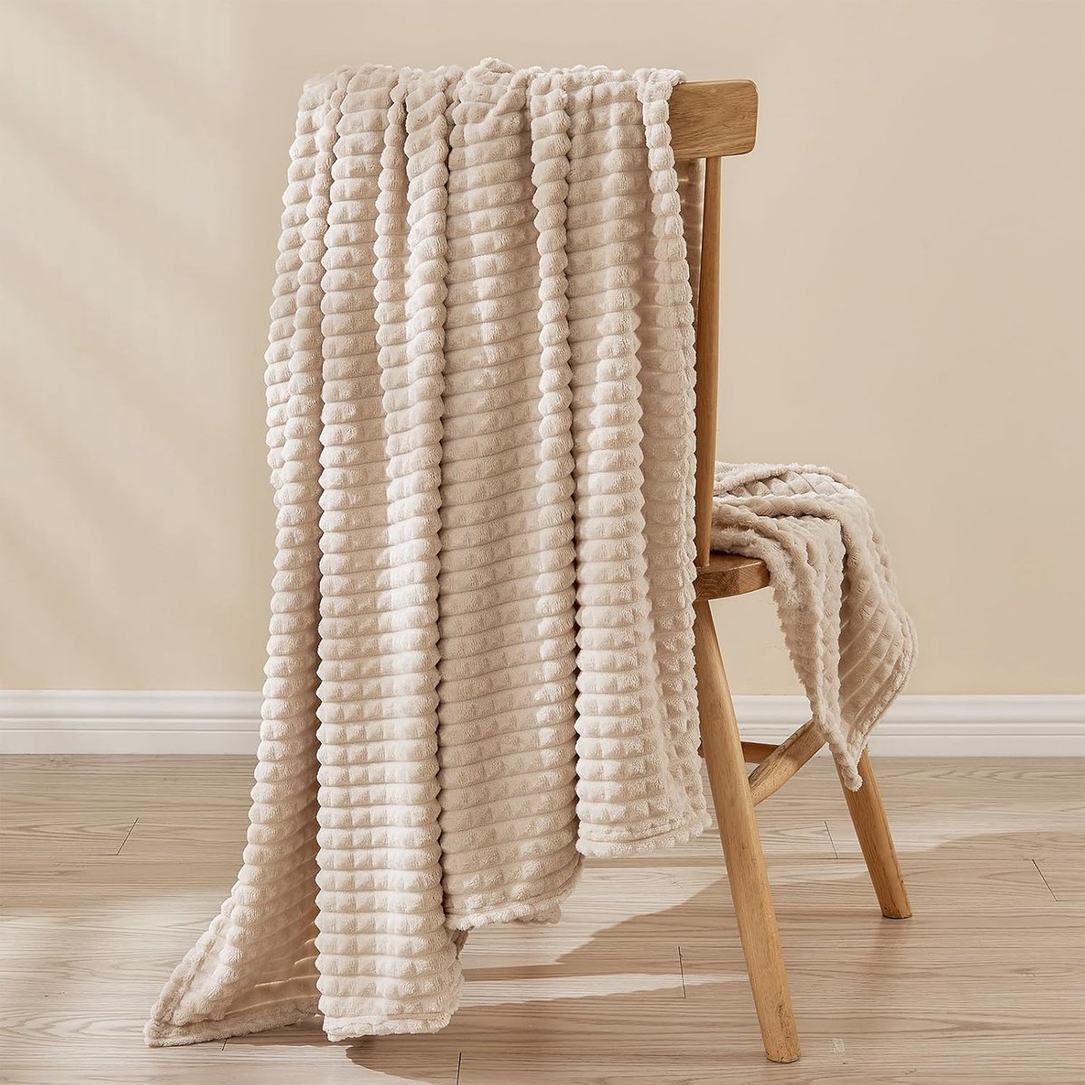 SnelShoppen - Fleece Dekentje voor Bank, Zacht, Fluffy, 230 x 270 cm, 3D Touch, Warm Cozy Beddegoed, Veelzijdige Flanellen Deken voor Bed, Bank, Faute