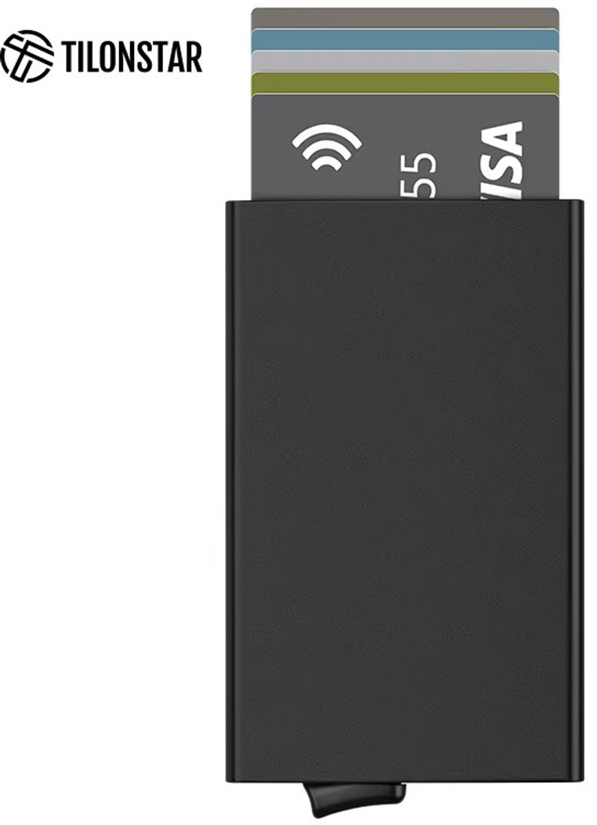 Tilonstar Pasjeshouder - 8 pasjes Portemonnee - creditcardhoude – Zwart