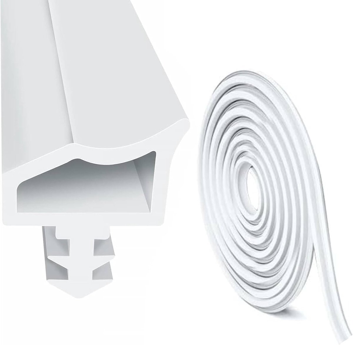 Thijox - Deurafdichting 20 m - Wit Houten Kozijn - Geluidsisolatie en Tochtstoppers - Vochtbestendig en Botsingsvermijding voor Deuren